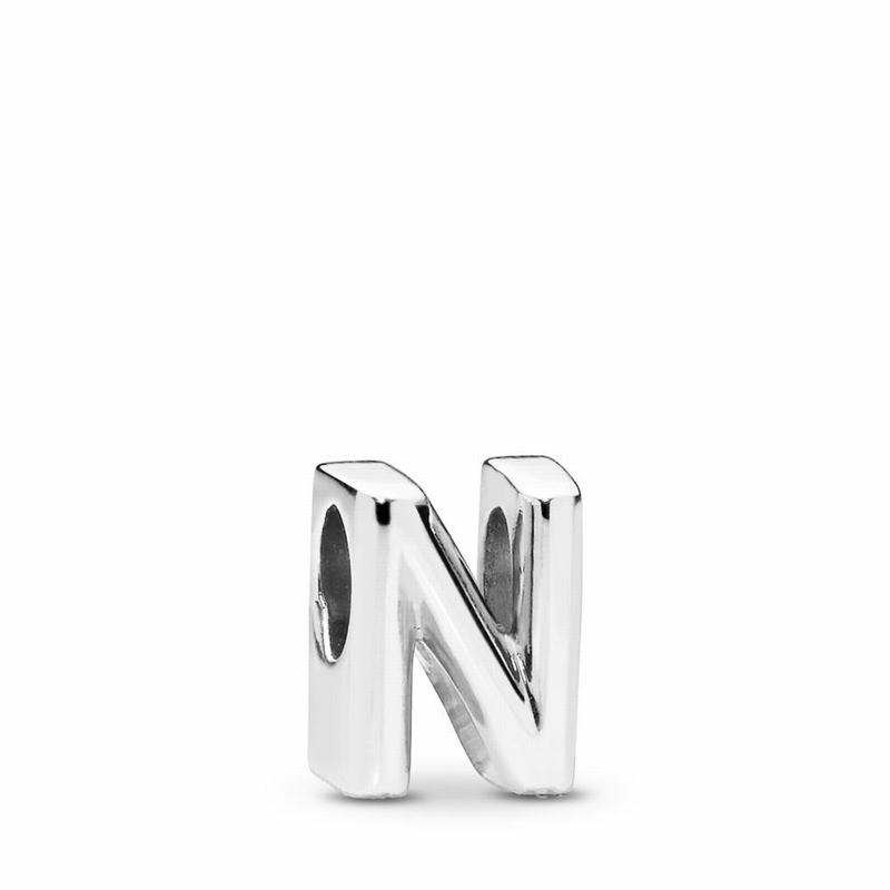 Pandora Letter N Charm - Sterling Silver - Canada | OY5979OF